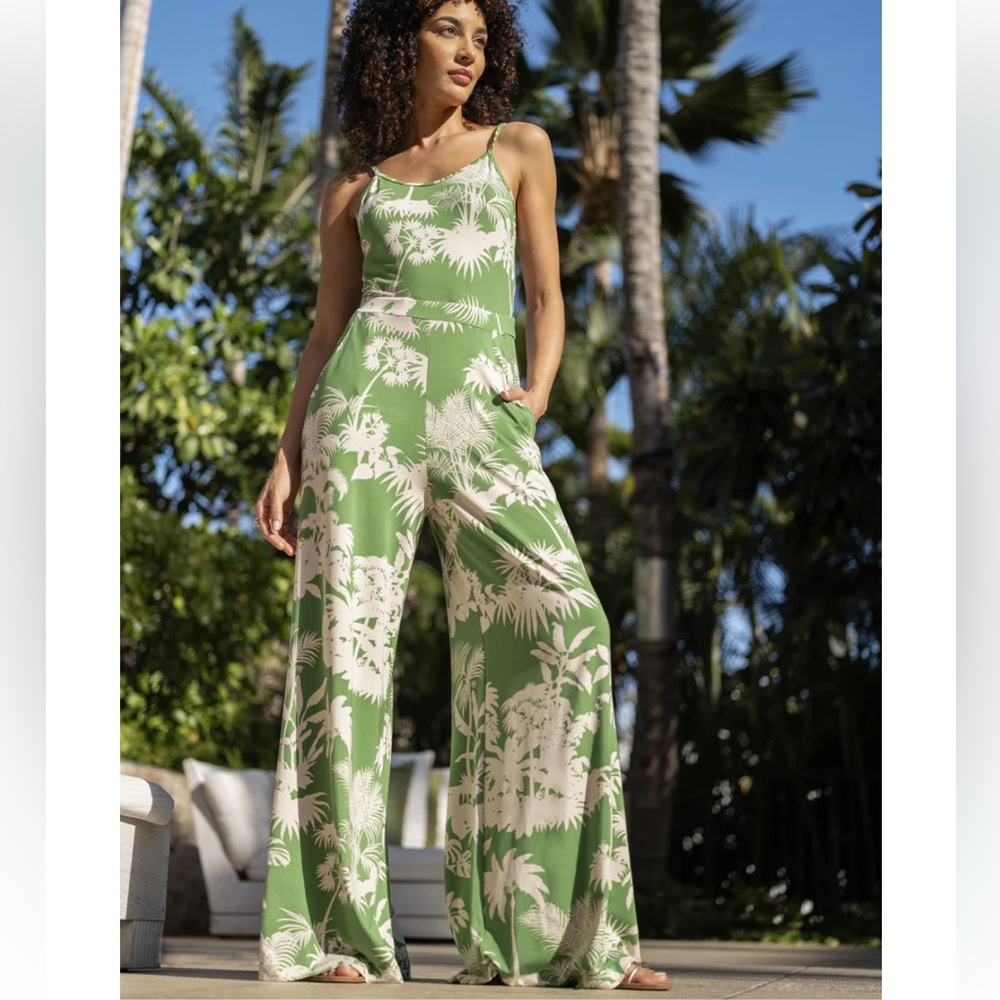 Tori Richard Botanical Garden Bimini Jumpsuit, small